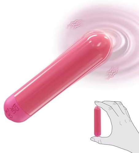 Qhysin Bullet Vibration für Frauen Mini Vibrator Vibratorensets für Frau mit 10 Vibrationsmodi G Punkt Klitoris Stimulation Stark und Leise Tragbare Klein Massagestab Sex Spielzeug für Paare（Pink）