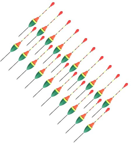 BRIGHTFUFU 20pcs Outdoor Fishing Buoys Bright Colored Sea Fishing Floats for Easy Visibility and Practical for Various Situations and Depths