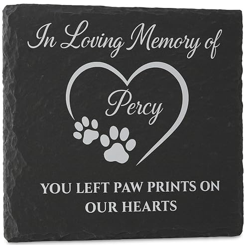 Pizarra conmemorativa personalizada para mascotas, marcador de tumba de jardín, placa de piedra grabada personalizada, homenaje de jardín al aire libre por pérdida de perros o gatos, marcador de tumba