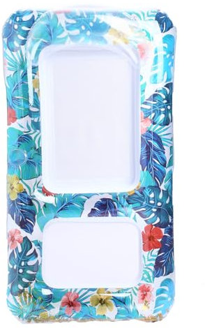 Glitter Tropical Leaf Pool Float - Funkelnder aufblasbarer Loungesessel für Erwachsene, Wasserhängematte mit Palmendesign für Pool, Strand, See & Sommerpartys