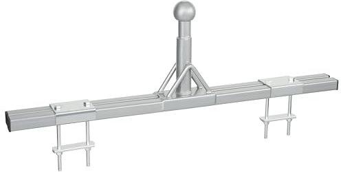 Porte-vélos adaptateur caravane | Support de timon d'attelage | Matériel de fixation | Max. 50 kg | pour 2 vélos | Étrier en U et plaques de serrage | Accessoires de caravane
