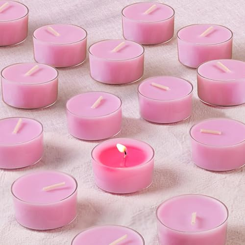 LETINE Candele profumate alla lavanda, 14 pezzi, per rilassamento, benessere, Halloween e Natale