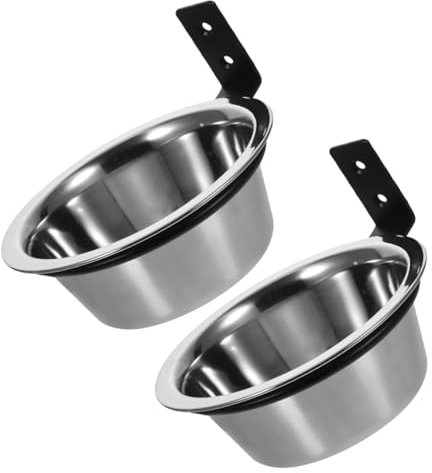UPKOCH 2pcs Wall Mounted Dog Bowl Elevated Dog Food Water Holder for Small Pets Space Saving Design with Height Easy to Clean Raised Pet Feeding Bowls