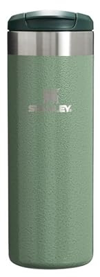 Stanley 1913 Transit Flip Top Mug 0.47L - Hammertone Green | Håller 5 Timmar Varmt - 8 Timmar Kallt - Tål Maskindisk - Läckagesäker - Passar Bilhållare - Isolerad Kaffemugg