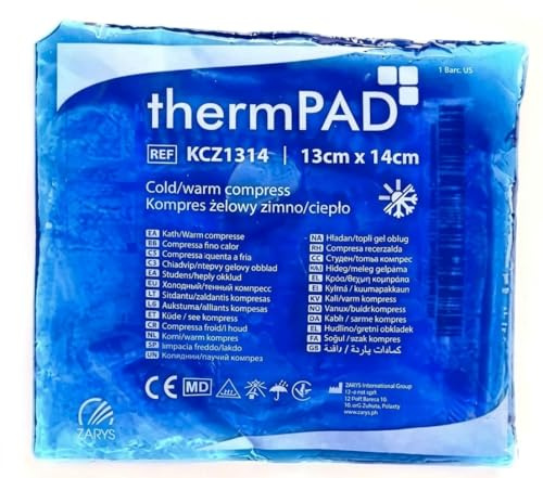 Ghiaccio Gel Riutilizzabile Caldo & Feddo | Impacco Caldo Freddo per Dolori Muscolari e Gonfiori | Compreso di Impacco in Garza per Applicazione! 1 Busta Riutilizzabile. (13x14cm)