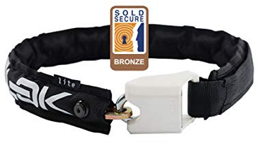 Hiplok Gold Wearable Bike Chain with Lock & 3 Keys. 85cm Chain for Bicycle Lock. Lightweight & Wearable. Sold Secure Gold. 10 Year Warranty