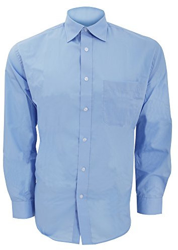 Kustom Kit Mens Long Sleeve Business Shirt (19inch) (Light Blue)