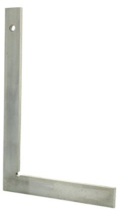 Hedue® équerre de mécanicien 600 mm - 90 degrés équerre de maçon en acier entièrement galvanisé, équerre de mécanicien sans butée