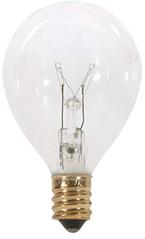Satco 10G12 1/2 Incandescent Globe Light, 10W E12 G12 1/2 Pear, Clear Bulb [Pack of 24]