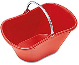 SECCHIO OVALE PLASTIC MANICO FERRO LT25