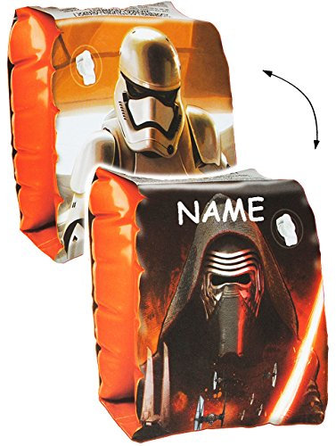 alles-meine.de GmbH 2 TLG. Set Schwimmflügel - aufblasbar - Star War - incl. Name - passend für 2 bis 6 Jahre - jeweils 2 Luftkammern ! - Schwimmärmel & Schwimmhilfe - für ..