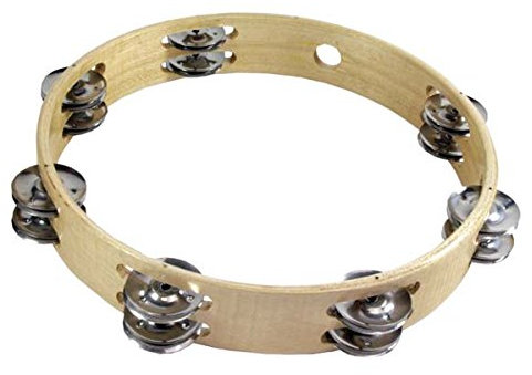 Tambourin aus Holz ohne Fell 30 cm Percussion Kinder Rhythmus Takt lernen Tanz Weltmusik