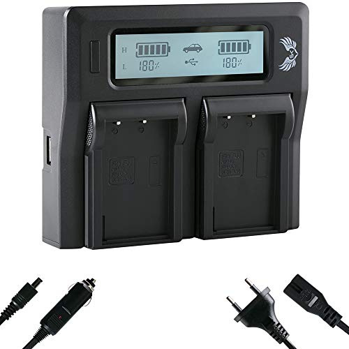 SK LCD Dual Doppel Akku Ladegerät für Olympus BLS-1 BLS-5 BLS-50 passend zu Olympus OM-D E-M10 Mark II III Pen E-PL8 E-PL9 E-PM1 und weitere