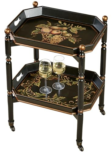 Touch of Class Noble Bounty Serving Cart Black