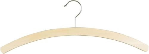 MAWA Kleiderbügel aus Holz, Set aus 10 platzsparende Kleiderbügel aus FSC®-zertifiziertem Buchenholz, ideal für für Hemden, Blusen, Anzüge und Jacken, 42 cm, Natur