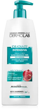 Dermolab - Crema Corpo Super Idratante 48H, per Pelli Normali, Effetto Idratante e Anti-Age, Svolge un'Azione Antiossidante, Rinforza ed Equilibra la Flora Cutanea, Dermatologicamente Testato, 400 ml