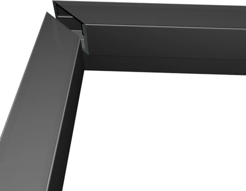 90° Eckverbinder MOLA-UP (MO-107) Inneneck schwarz | Lange Seite 18.8cm x Kurze Seite 17.5cm x Innenbreite 10.5mm | Eckwinkel | auf Gehrung geschnitten | Aluprofil für Strips bis 10mm Breite