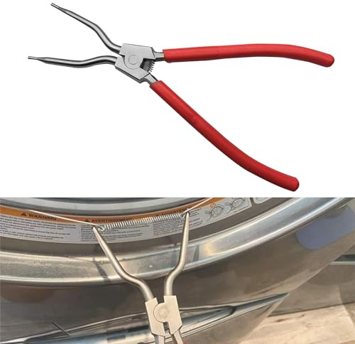 383EER4004A Outil d'expansion de ressort de lave-linge intérieur/extérieur pour 4986ER0004F/B/G Remplacement du coffre de porte LG et Samsung en métal massif Extension maximale 10,9 cm (rouge)