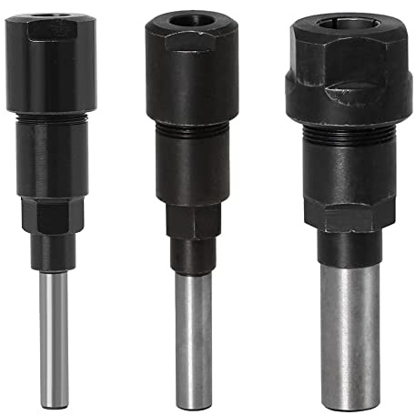CENPEK 3-teiliges Fräs-Bohrfutter-Verlängerungs-Set für 1/4 Zoll, 1/2 Zoll, 8 mm Bits; legierter Stahl; kompatibel mit Fräs- und Graviermaschinen