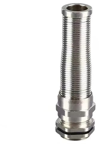 PG16 Gewinde Frühling Kabelverschraubung für Verbinden 10mm-14mm Draht, Edelstahl Kabeldurchführung Anti-Biegen Elektrisch Leitungsverbinder mit Kontermutter