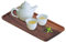 Bandejas para mesa de café, bandeja rectangular de madera de 9,8x4,7x0,5 pulgadas, bandeja para servir té de estilo Simple, plato para servir aperitivos para el hogar, Hotel, restaurantes