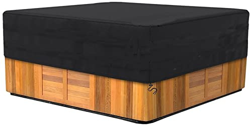 Whirlpool Abdeckung, Whirlpool Schutzhülle für den Außenbereich, Wasserdicht, UV und wetterbeständig 420D Oxford-Stoff-Schwarz (240CM)
