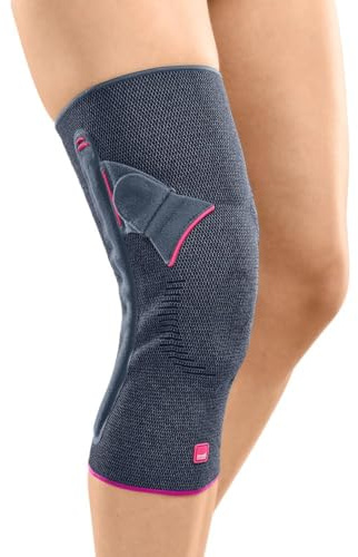 Genumedi® PT Gelenk-Knieorthese | Silber IV Rechts | Pelottensystem | Verbesserung Patellaführung | Kniestütze | Stabilisierung, Rutschfest