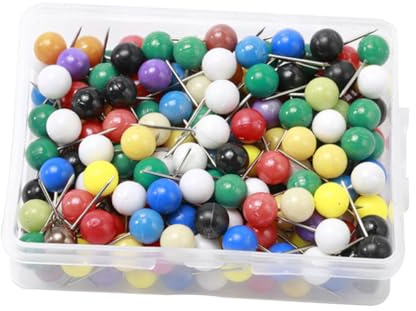 Gatuida Perlennadeln 1 Schachtel Dekorative Reißzwecken Positionsstifte Kugelkopfstifte Angelruten Bunte Stifte Für Kleidung Nähnadeln Reisen Karte Angelausrüstung