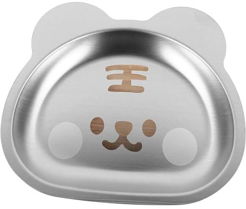 TOPQINFENGYUE Stainless Steel Shaped Unbreakable Dinner Plates, Dishes, Sushi Plate, Fruit Tray for Food, Cute Design