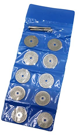 12 Pieces/Set 22mm Abrasive Diamond Cutting Disc for Rotary Tool Wood Laminates Cutting Grinding Wheel Disk Hardness Cutting Discs 22mm Grinding Disk W/Mandrel Power Tools