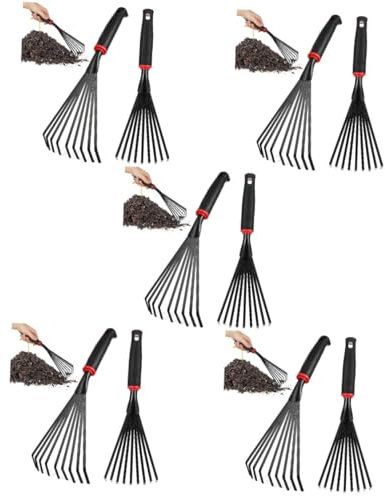 BESPORTBLE 10pièces Râteaux De Jardin à Main Outils De Cultivation pour Ameublir Sol Et Ramasser Râteaux Courts Et pour Jardiniers