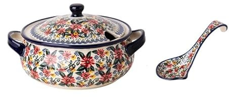 Cuenco de cerámica colorido, cuencos de porcelana para servir ramen, arroz, postre, ensalada, helado, pasta, avena, apto para microondas y lavavajillas (olla de sopa exótica de 2 L (con cuchara