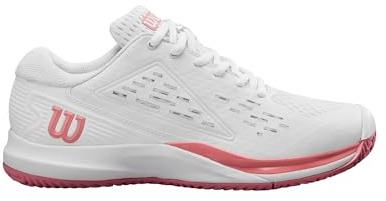Wilson Rush Pro Ace Junior Tennisschuhe, Sichere Passform, Dynamische Unterstützung, Strapazierfähige Außensohle für verbesserte Balance und Traktion, Weiß/Mauveglow, Größe 4K