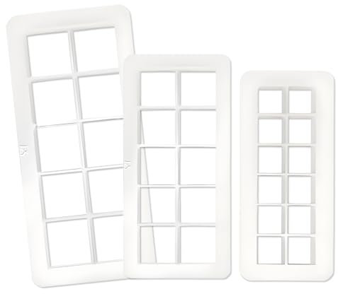 Square Cookie Cutters for Fondant Biscuit Baking Cutters Square Shape Cake Biscuit Cutter Set for Fondant Baking Pastry