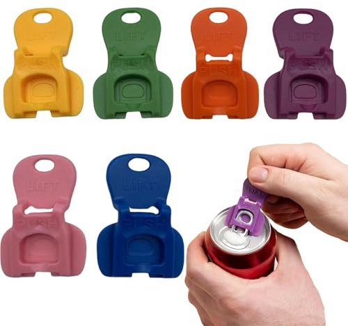 6 Pcs Beverage Barricade, Pop Can Opener, for Coke Beer Plastic Leakproof Pop Can Opener Beverage Barricade