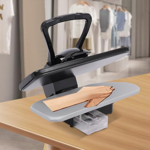 Wawuwao Intelligent Steam Press, Digital Steam Press with Touch Screen, 26 Inch, 1600W Professional Fabric Ironing Press with 5 Fabric Settings for Home Clothes Business, 6-Min Heat-Up, 90-Min Steam