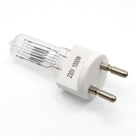 Wtuhanbi Bing High-Performance 230V 1000W Halogen Quartz Stage Bulb for Film and Television, Aviation, and Ship Lighting(GY9.5)