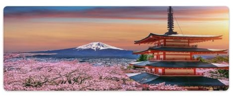 QSYFNBZL Tapis de Souris Longs Lavable Motif Fuji Mountain Japon Voyage 30x80cm pour Ordinateur PC Ordinateur Portable Jeux Bureau Maison Accessoire Gadget