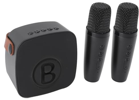 Saluaqui Mini Karaoke Professionista Portatile Kids Karaoke Altoparlante con Suono Chiaro e Microfono Integrato per Intrattenimento per Bambini e Bambini (Doppio microfono)