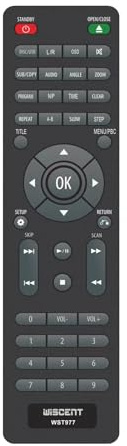 Telecomando 2025 solo per lettore DVD WISCENT WST-977 2025