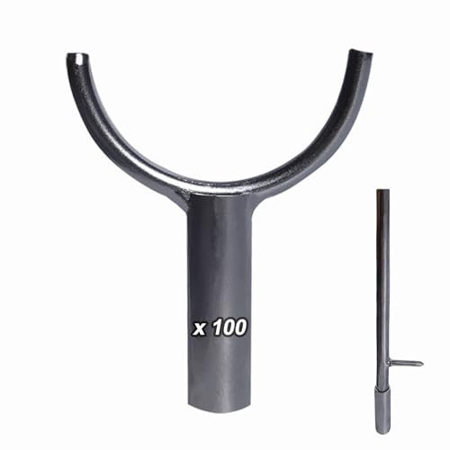 BIGalleons 100 sedie di supporto per massetto in metallo, adatte a tubi di massetto o più piccoli da 5,1 cm, con strumento di livellamento per cuscinetti in calcestruzzo o base di sabbia, sella in