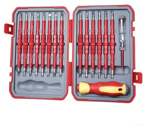 Tournevis isolé avec tête cruciforme pour électricien Torx avec embouts interchangeables et construction métallique pour diverses tâches de réparation électrique