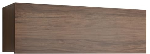 Mirjan24 Hängeschrank Calabrini BR02 mit 1 Tür (Nuss Warmia) | Moderner griffloser Wandschrank mit 2 Innenfächern für das Wohnzimmer