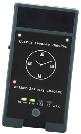 YIUPEDRFG Strumenti multifunzionali per la riparazione di orologi, pratico tester di movimento, tester batteria portatile per utenti domestici, strumento compatto e facile da maneggiare per orologiai.