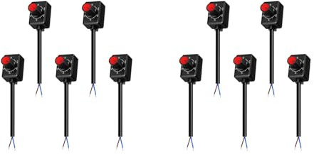 Frewurwer Atenuador LED con Perilla DC 0/1-10V de 10 Piezas, Atenuador Pasivo de Bajo Voltaje Atenuación PWM para Controlador LED Electrónico Regulable de 0-10V o 1-10V