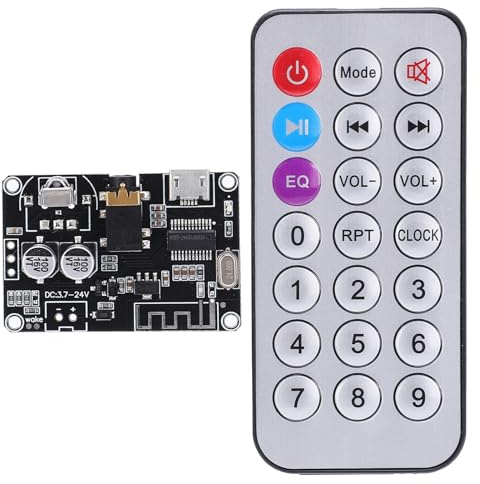 Adfaga Modulo amplificatore di potenza stereo con scheda ricevitore audio Bluetooth con telecomando XY-WRBT