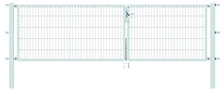 Alberts 647964 Doppeltor Flexo mit Zubehör | verschiedene Breiten und Höhen | feuerverzinkt | Breite 350 cm | Höhe 100 cm