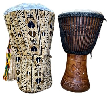 AMI 12/13-Inch Handmade Djembe Drum Bag With Beautiful West-African Fabric