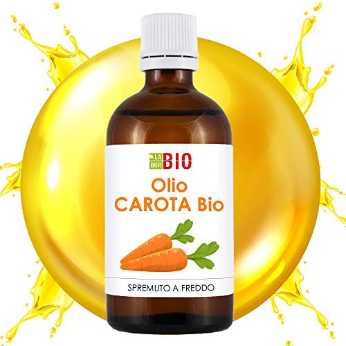 OLIO CAROTA BIO 50 ml - 100% PURO - PELLE, VISO E CAPELLI - ABBRONZATURA PERFETTA - COSMETICO E ALIMENTARE - SPREMUTO A FREDDO