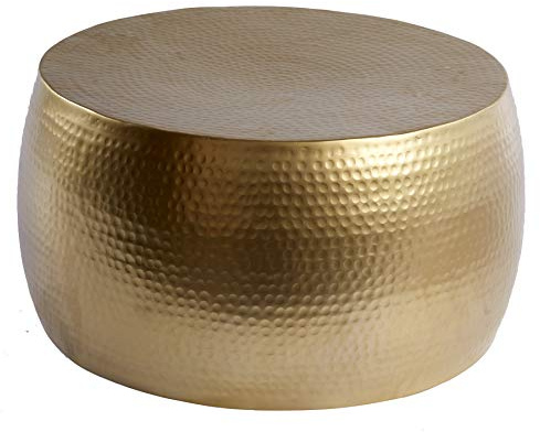 invicta INTERIOR Couchtisch Orient III 60cm - Gold - Metall - handgefertigt | Montiert, hochwertig, glamouröses Flair, Design-Highlight, Unikat, Hammerschlag Optik